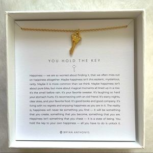 Bryan Anthony Key Pendant Necklace - Happiness Quote